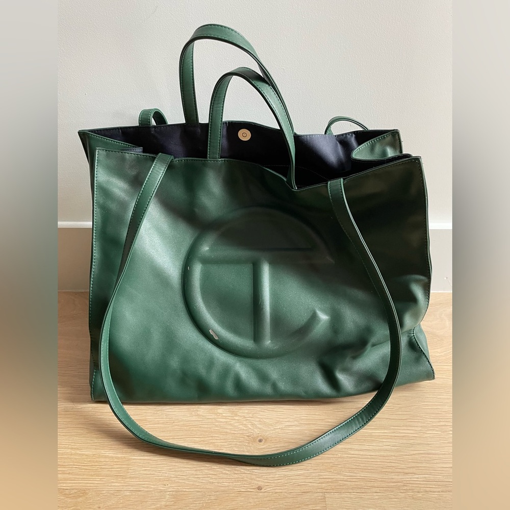 TELFAR LARGE SHOPPING BAG DARK OLIVE